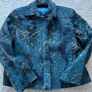 Doncaster sport blue sport coat with goad accent